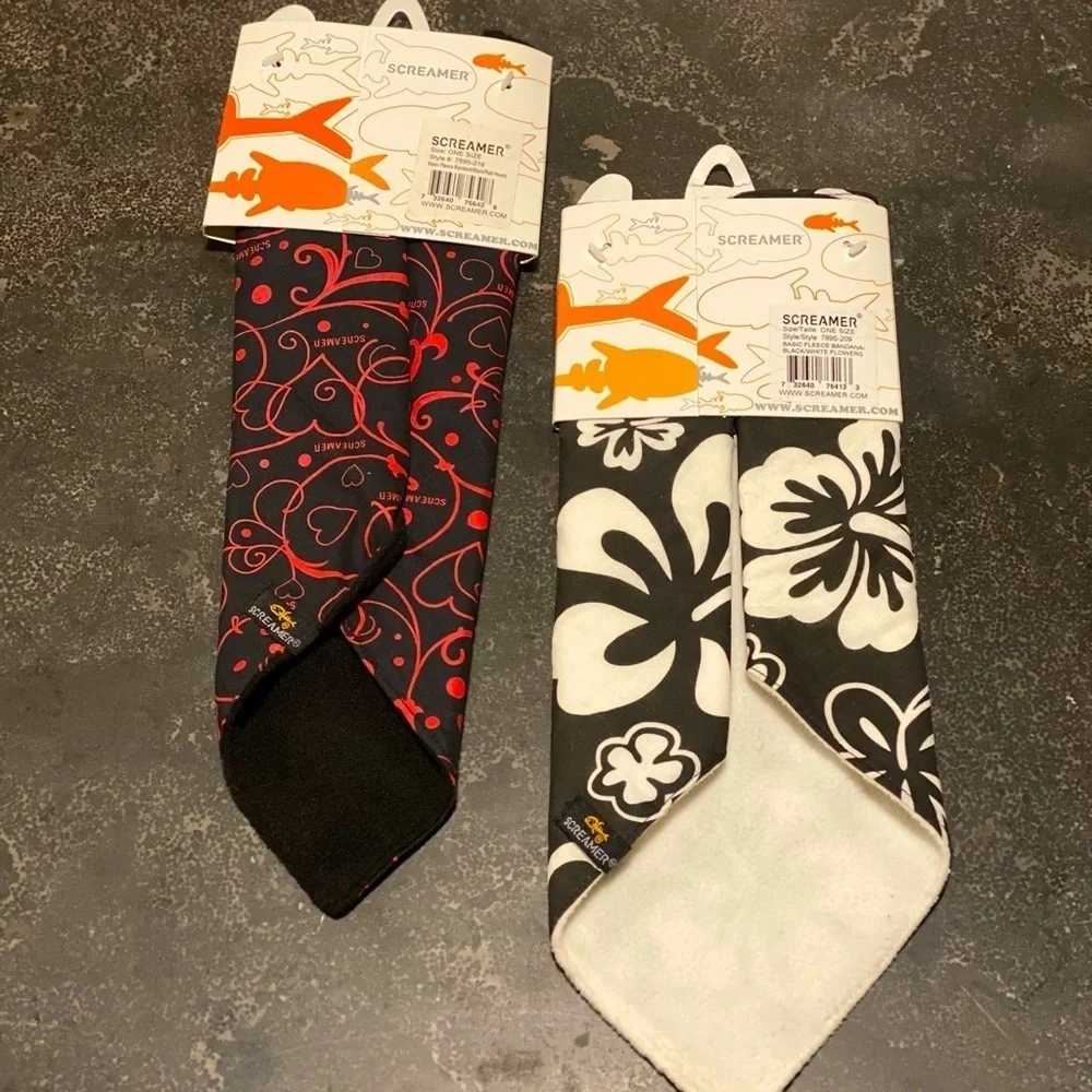 NWT Screamer Fleece Winter Ski Bandana Scarf Set - Pack of 2